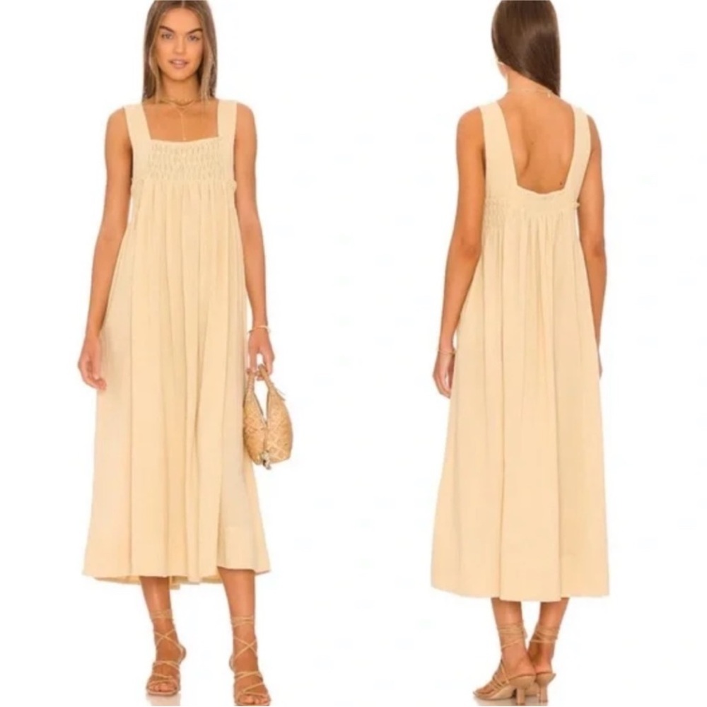 NWT Free People Delphine Smocked Maxi Dress Size Small